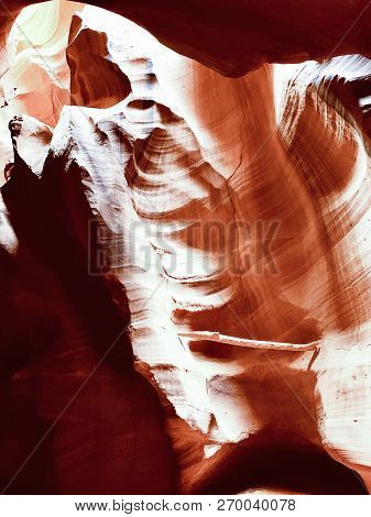 Amazing View And Closeup Of Antelope Canyon, Page, Arizona, Usa