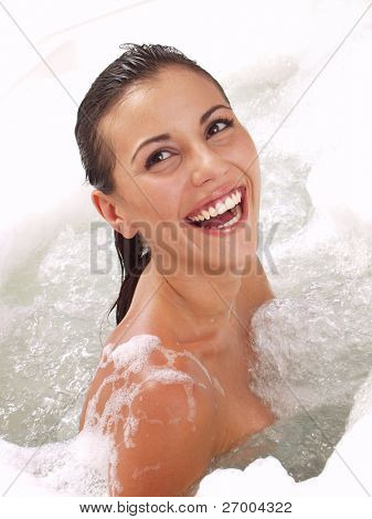 สาว hispanic ภายในจากุซซี่