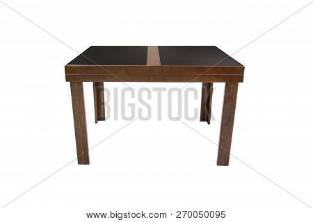 Beaultiful Table Wood Isolated On White Background.