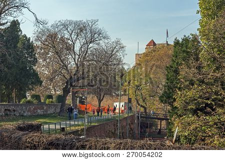 Belgrade, Serbia - November 10, 2018: Belgrade Fortress And Kalemegdan Park In The Center Of City Of