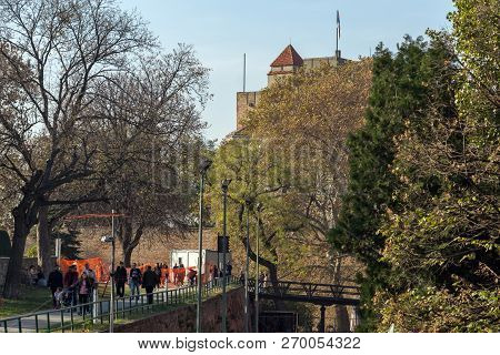 Belgrade, Serbia - November 10, 2018: Belgrade Fortress And Kalemegdan Park In The Center Of City Of