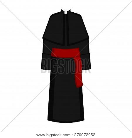 Isolated Cassock Image. Catholic Priest. Vector Illustration Design