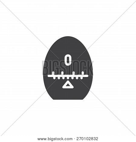 Cooking Timer Vector Icon. Filled Flat Sign For Mobile Concept And Web Design. Kitchen Egg Timer Sim