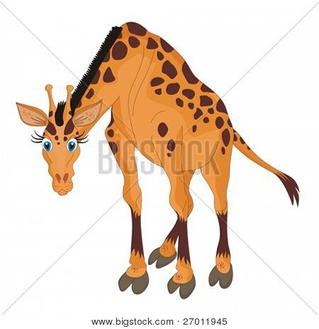 Giraffa fumetto illustrazione vettoriale