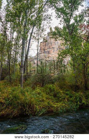 Ihlara Valley In Cappadocia. Ihlara Valley, Peristrema Monastery Or Ihlara Gorge Is The Most Famous 