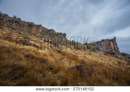 Ihlara Valley In Cappadocia. Ihlara Valley, Peristrema Monastery Or Ihlara Gorge Is The Most Famous 