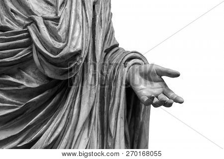 stone statue detail of human hand
