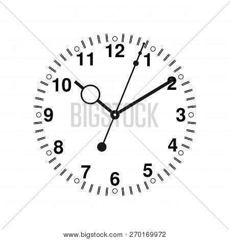 Clock Icon In Trendy Flat Style Isolated On Background. Clockwise Icon Page Symbol For Your Web Site