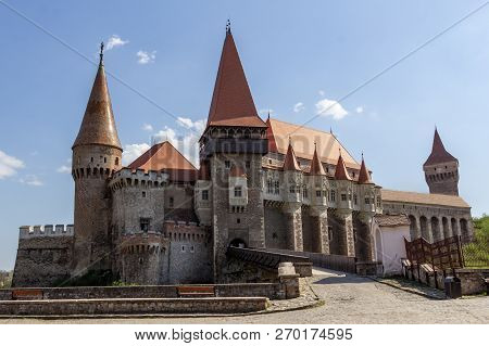 Corvin Castle Is A Well Preserved Castle From The 15th Century In Romania