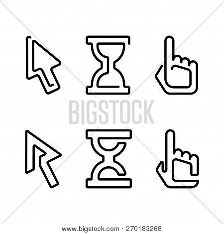 Multicolored Icons For Cursors For Pc And Web Interface. Tape Style Cursors.