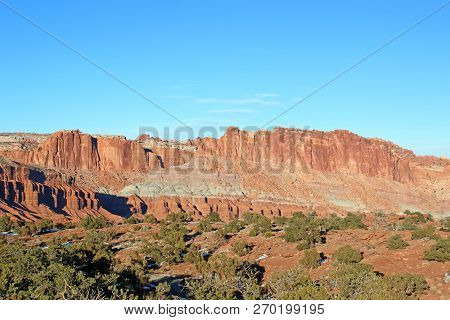 Rock Striations Of Capitol Reef National Park, Utah