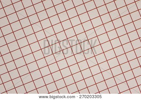 Texture Of Clean Checkered Paper Sheet Closeup Background For Design