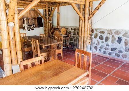 San Andres De Pisimbala, Colombia - September 12, 2015: Terrace Of Restaurant La Portada In San Andr