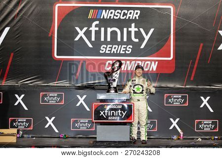 November 17, 2018 - Homestead, Florida, USA: Tyler Reddick (9) wins the the 2018 Xfinity Championship at Homestead-Miami Speedway in Homestead, Florida.