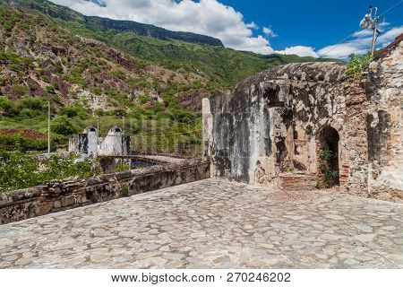 Bridge In Jordan Village In Chicamocha River Canyon In Colombia