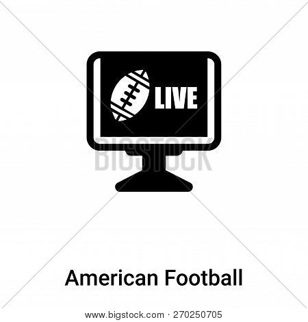 American Football Television Icon Vector Isolated On White Backg