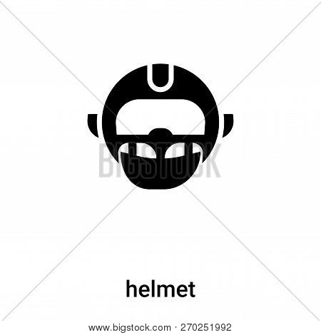 Helmet Icon Vector Isolated On White Background, Logo Concept Of