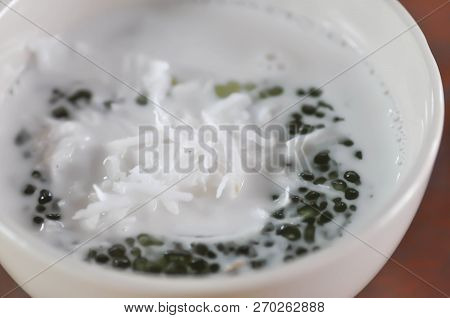 Sago Or Jelly With Coconut Milk ,thai Dessert