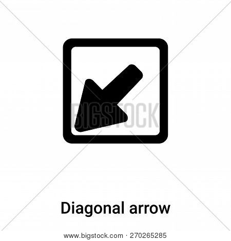 Diagonal Arrow Icon Vector Isolated On White Background, Logo Co