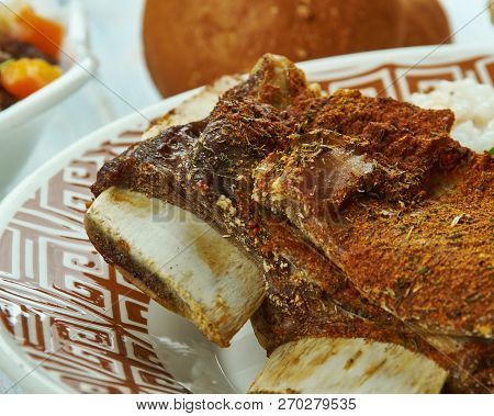Crispy Tadyang Ng Baka,  Deep-fried  Beef Ribs, Filipino Cuisine, Traditional Assorted Dishes, Top V