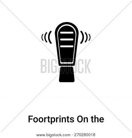 Foortprints On The Moon Icon Vector Isolated On White Background