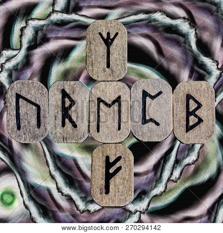 Abstract Vortex Design With A Runic Formula Attracting Money. It Fits Easily Into Any Interior Witho