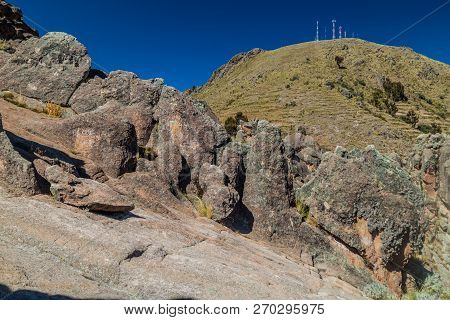 Rugged Rocks At Horca Del Inca, Ancient Astronomical Observatory In Copacabana, Bolivia.
