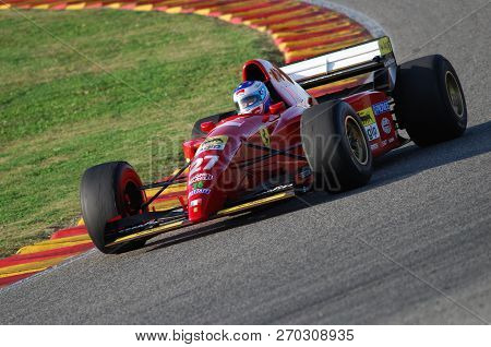 Mugello, It, November, 2007: Unknown Run With Historic Ferrari F1 412 T2 Ex Gherard Berger During Fi