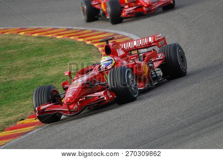 Mugello, It, November, 2007: Official Drivers Felipe Massa, Kimi Raikkonen, Luca Badoer And Marc Gen