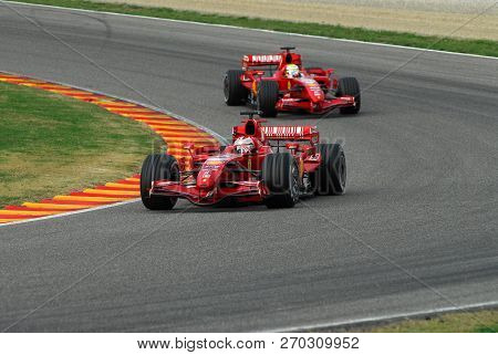Mugello, It, November, 2007: Official Drivers Felipe Massa, Kimi Raikkonen, Luca Badoer And Marc Gen