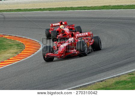 Mugello, It, November, 2007: Official Drivers Felipe Massa, Kimi Raikkonen, Luca Badoer And Marc Gen