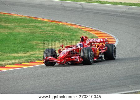Mugello, It, November, 2007: Official Drivers Felipe Massa, Kimi Raikkonen, Luca Badoer And Marc Gen