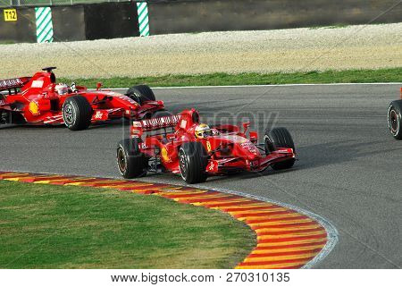 Mugello, It, November, 2007: Official Drivers Felipe Massa, Kimi Raikkonen, Luca Badoer And Marc Gen