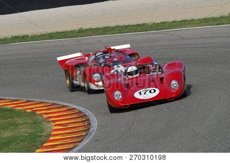 Mugello, It, November, 2007: Unknown Run With Old Ferrari 312 P At Mugello Circuit In Italy During F