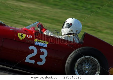Mugello, It, November, 2007: Unknown Run With Historic 1950s Ferrari F1 During Finali Mondiali Ferra
