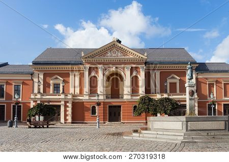 Klaipeda, Lithuania - September 22, 2018: View Of The Klaipeda Drama Theatre Building In The Histori