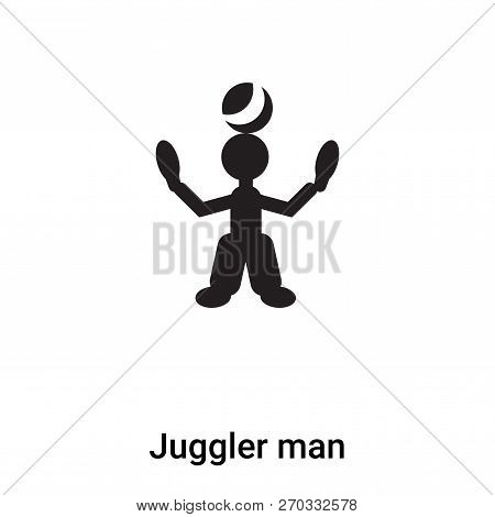 Juggler Man Icon Vector Isolated On White Background, Logo Conce