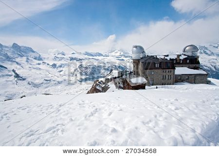 Gornergrat Bahn-Station und Matterhorn Gipfel, Zermatt Schweiz