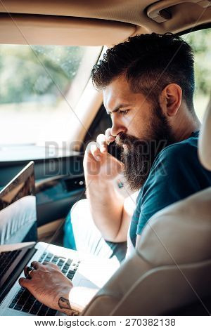 Mature Hipster With Beard. Male Barber Care. Bearded Man. Brutal Caucasian Hipster With Moustache. T