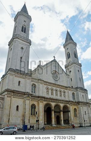 Church Of St. Ludwig In Munich, Germany
