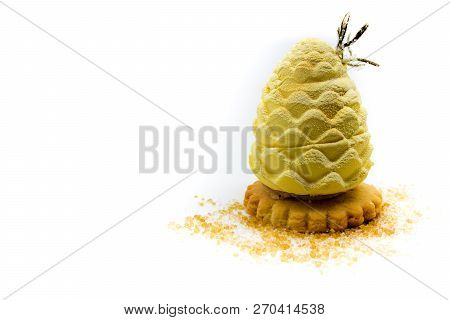 Fir-cone Form сake, With Vanilla Sugar, Isolated On A Light Background