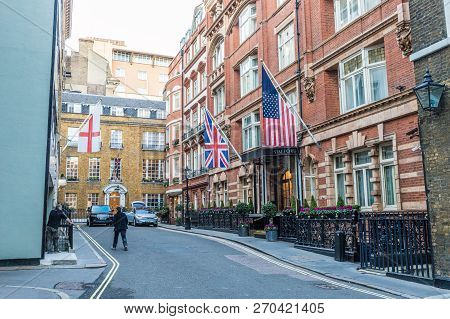 London. November 2018. A View Of The Stafford Hotel In St James In London