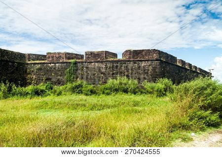 Walls Of A Fortress Of Sao Jose De Macapa In City Macapa, Brazil