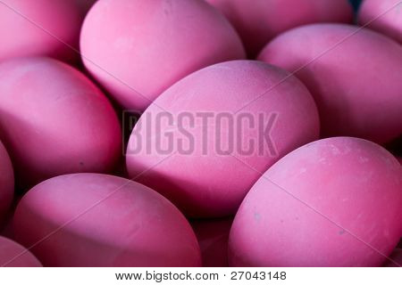 Pink syltede æg