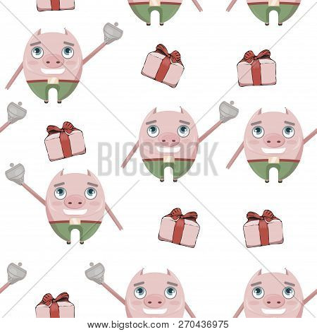 Seamless Pattern Dedicated To The New Year And Holidays
