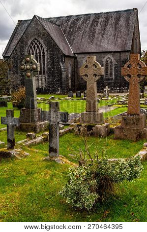 Stone Church, Tombs And Cemetery, Oughterard, Ireland