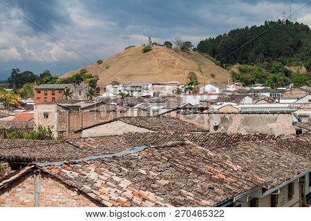Monte Del Morro Hill With The Statue Of Sebastian De Belalcazar In Popayan, Colombia