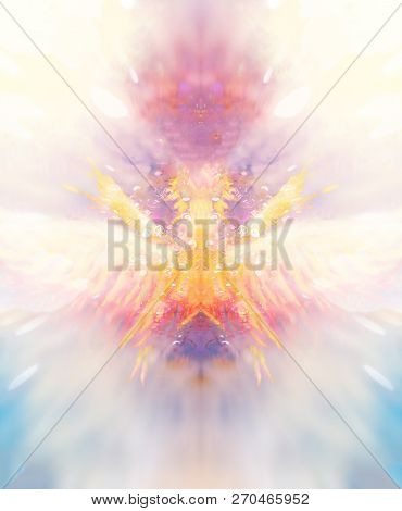 Shamanic Extatic Vision Theme With Phoenic Wings.