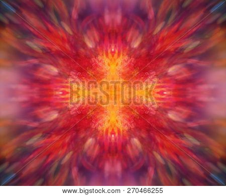 Shamanic Extatic Vision Theme With Phoenic Wings.