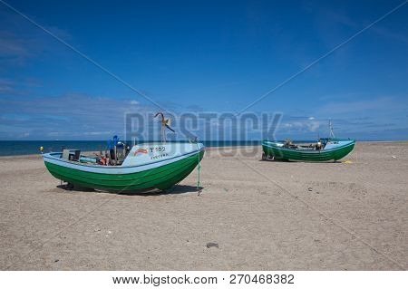 Stenbjerg,denmark-august 15,2018: Stenbjerg Is A Fishing Village On The Former Island Of Thy In The 